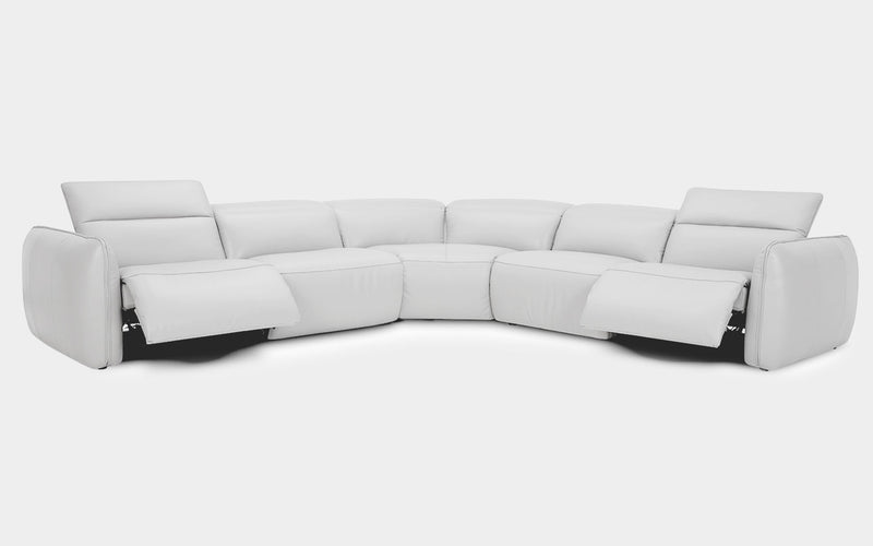 Snowdrop 5pc Modern Motion Reclining Sectional Sofa