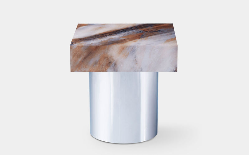 Isadora Sintered Stone Square Side Table