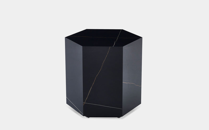 Belladonna Hexagonal Sintered Stone Side Table