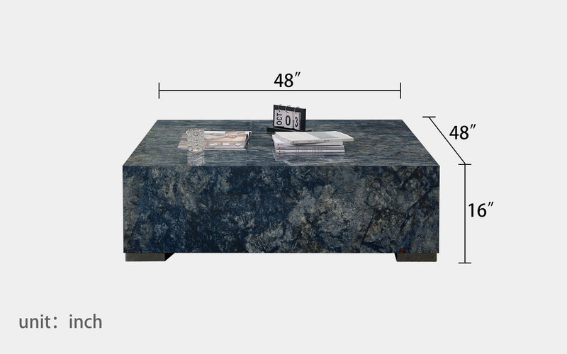 Evander Sintered Stone Square Coffee Table