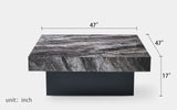 Lolite Sintered Stone Square Coffee Table