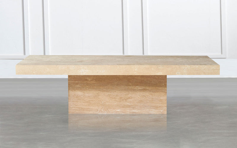 Larimar Travertine Rectangle Coffee Table