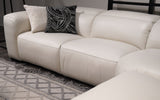 Rosabella 5pc Modern Leather Reclining Sectional